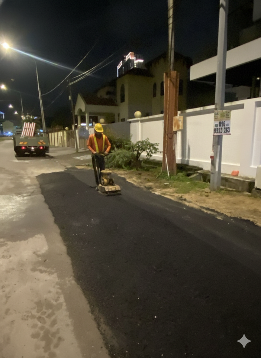 Road repairing works