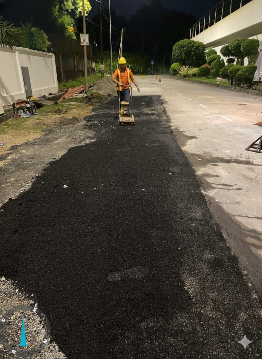 Road repairing works